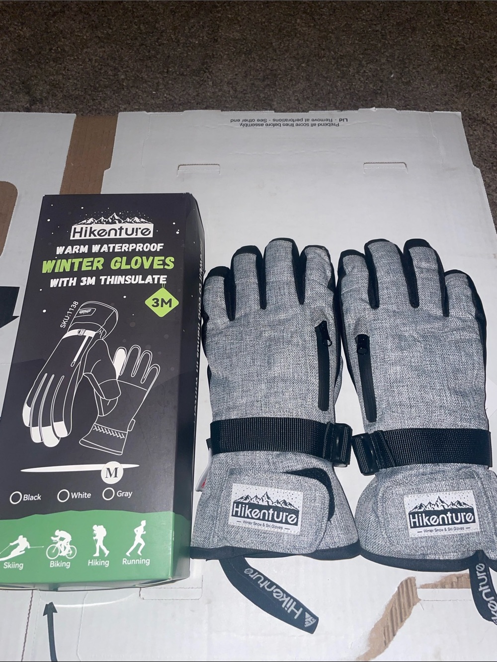 Gray Winter Waterproof VR/AR Gloves with 3M Thinsulate